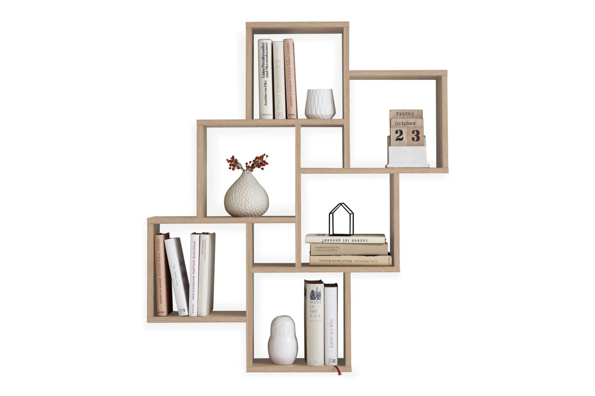 Scandi Days Hattehylle|Vegghylle-Laurio Vegghylle 81 cm Ljusbrun
