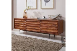 Wohnling Lavbord Heltre med oppbevaring 3 dører landlig stil