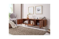 Wohnling Lavbord Heltre med oppbevaring 3 dører landlig stil