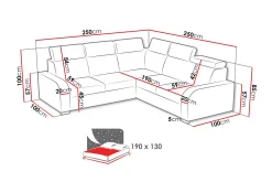 Lavona Hjørnesovesofa Vendbar