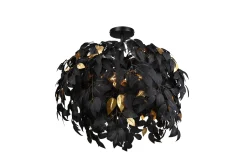 Trio Lighting Kjøkkenlampe|Taklampe-Leavy Taklampe 70 cm 3xE14 Mattsvart Svart Matt