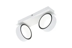 Spotlights & Downlights-LED-spotlight Eglo Albariza Hvit 2 Lamper Hvit,Krom