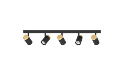 LED-spotlight Eglo Cartagena Svart/Tre 5 Lamper