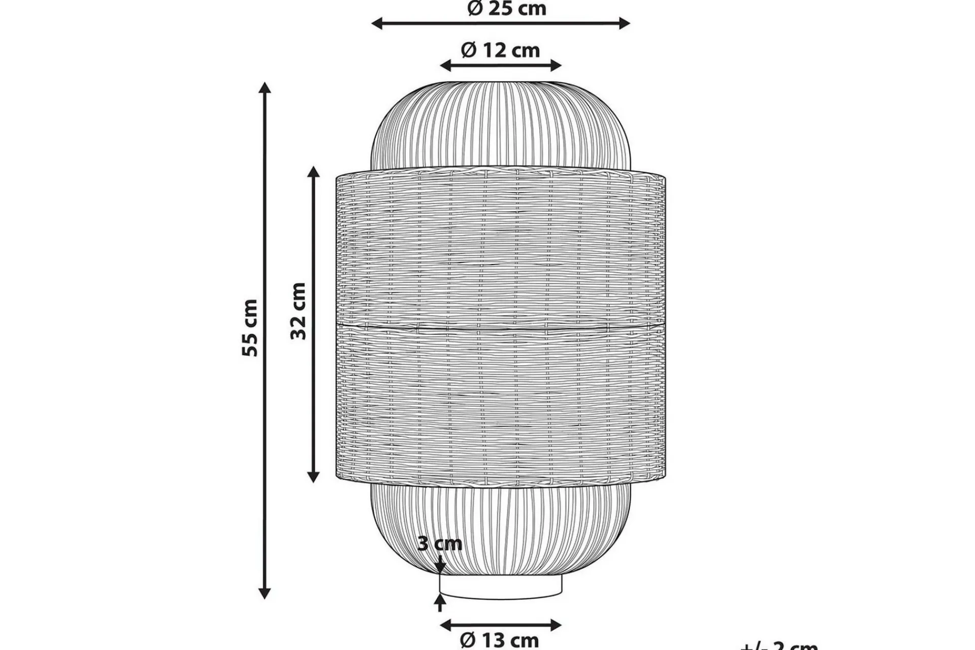 Leftyr Bordlampe 55 cm E27