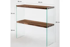 Gangbord|Avlastningsbord-Legenrisk Avlastningsbord 90 cm Valnöt