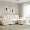 Basic Home Sovesofaer-Leia 3-seters vendbar sovesofa med sjeselong og oppbevaring Beige