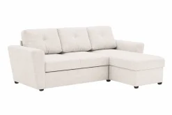 Basic Home Sovesofaer-Leia 3-seters vendbar sovesofa med sjeselong og oppbevaring Beige