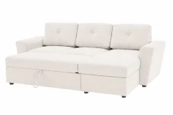 Basic Home Sovesofaer-Leia 3-seters vendbar sovesofa med sjeselong og oppbevaring Beige