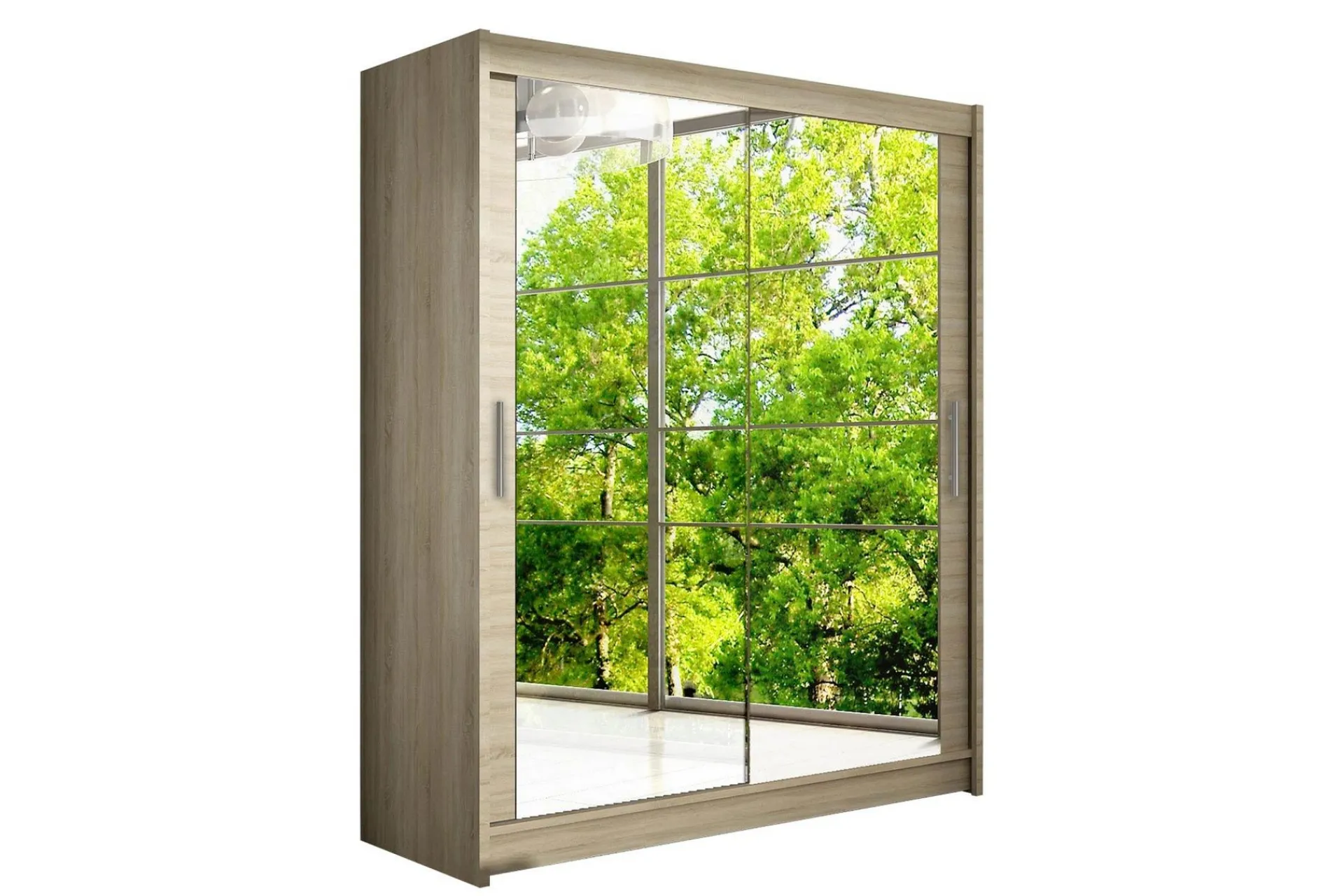 Garderober & Garderobesystem-Leila Garderobe 150 cm Skyvedører Speil tre