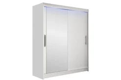 Garderober & Garderobesystem-Leila Garderobeskap med Speil 150x200 cm Hvit