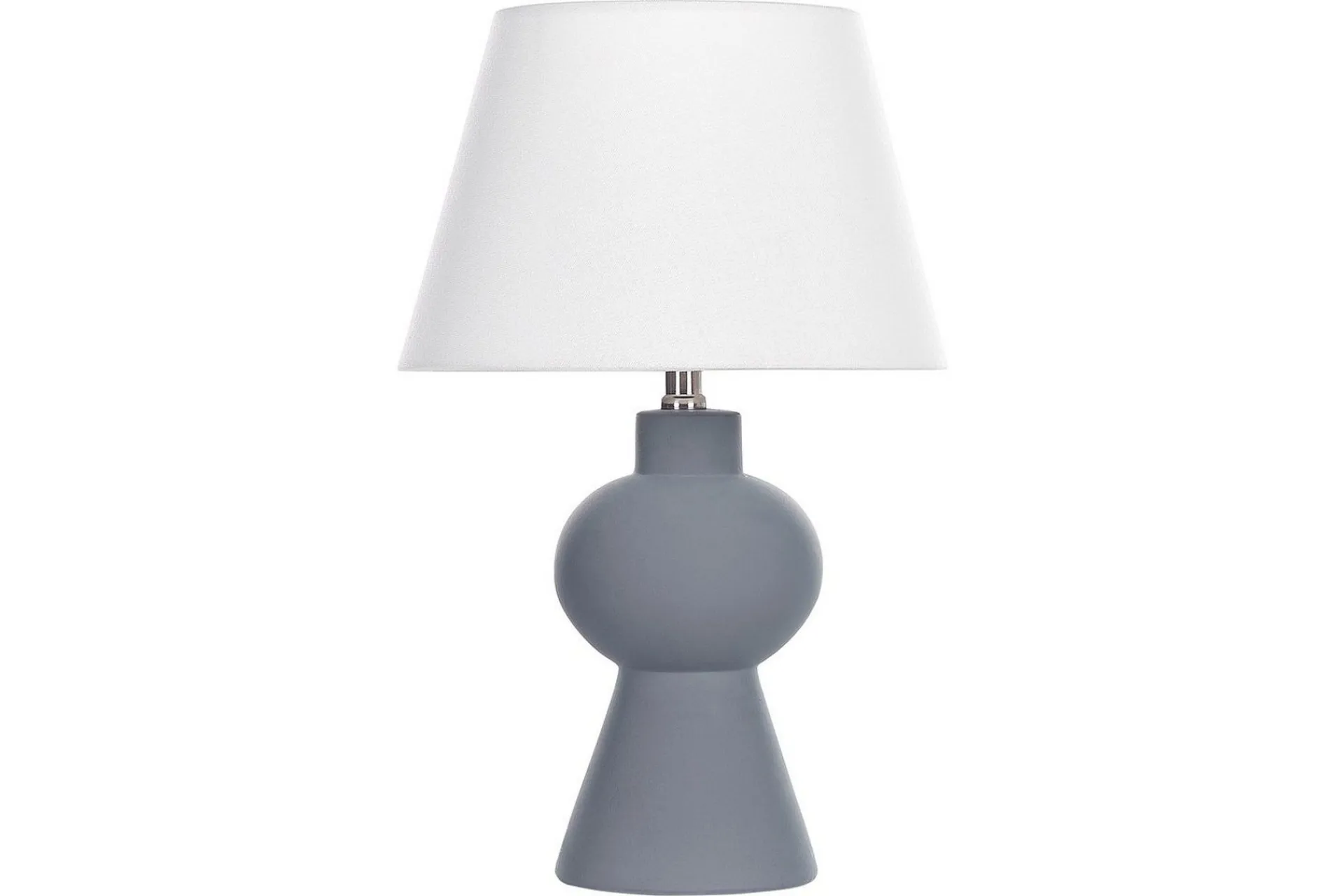 Nattbordslampe|Bordlampe-Lemiros Bordlampe 48 cm E27 Grey,Hvit