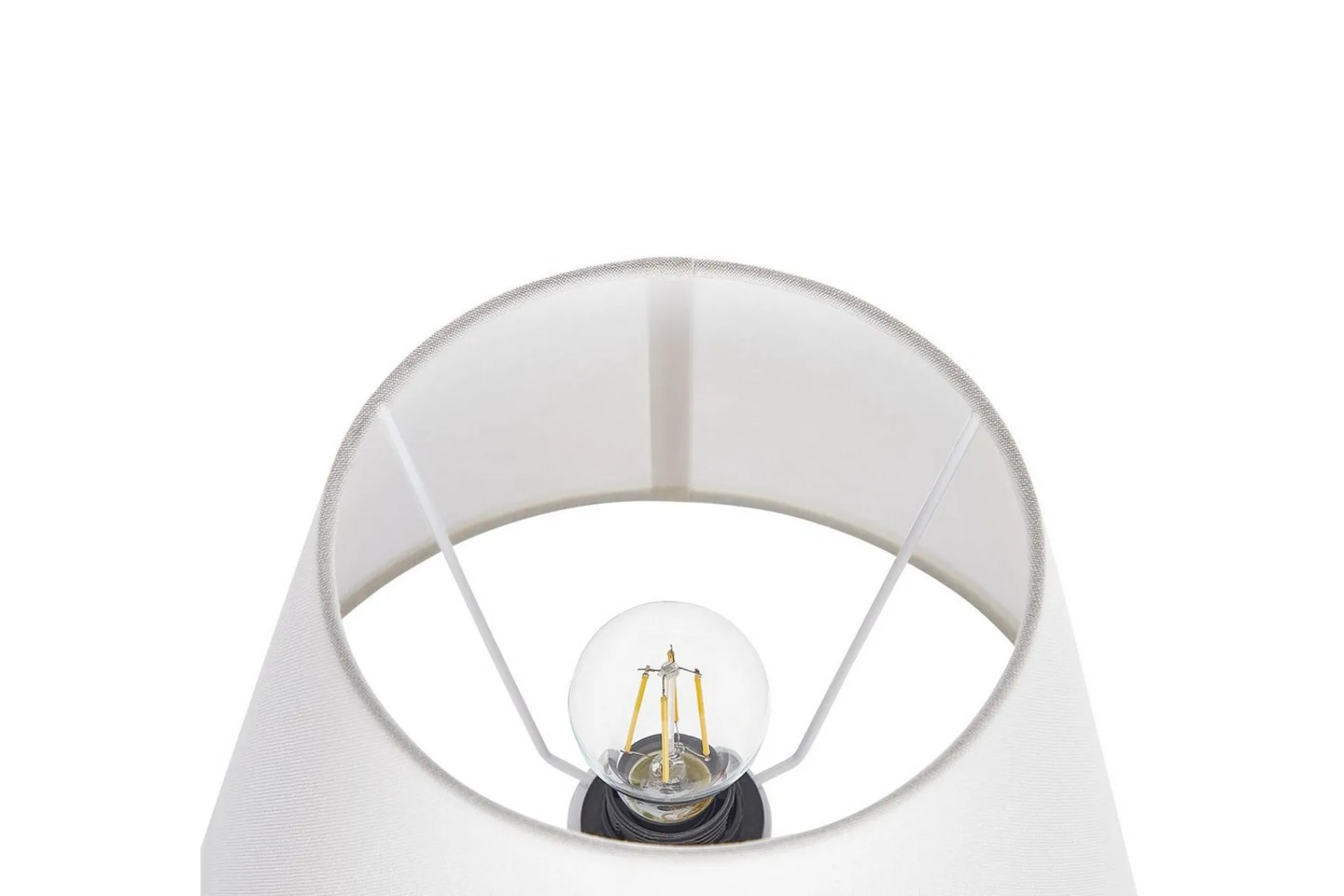 Nattbordslampe|Bordlampe-Lemiros Bordlampe 48 cm E27 Grey,Hvit