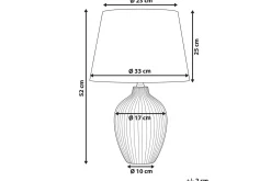 Nattbordslampe|Bordlampe-Lemnaik Bordlampe 52 cm E27 Lyse brun