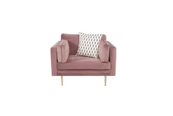 Venture Home Lenestol Boom Fløyel Rosa