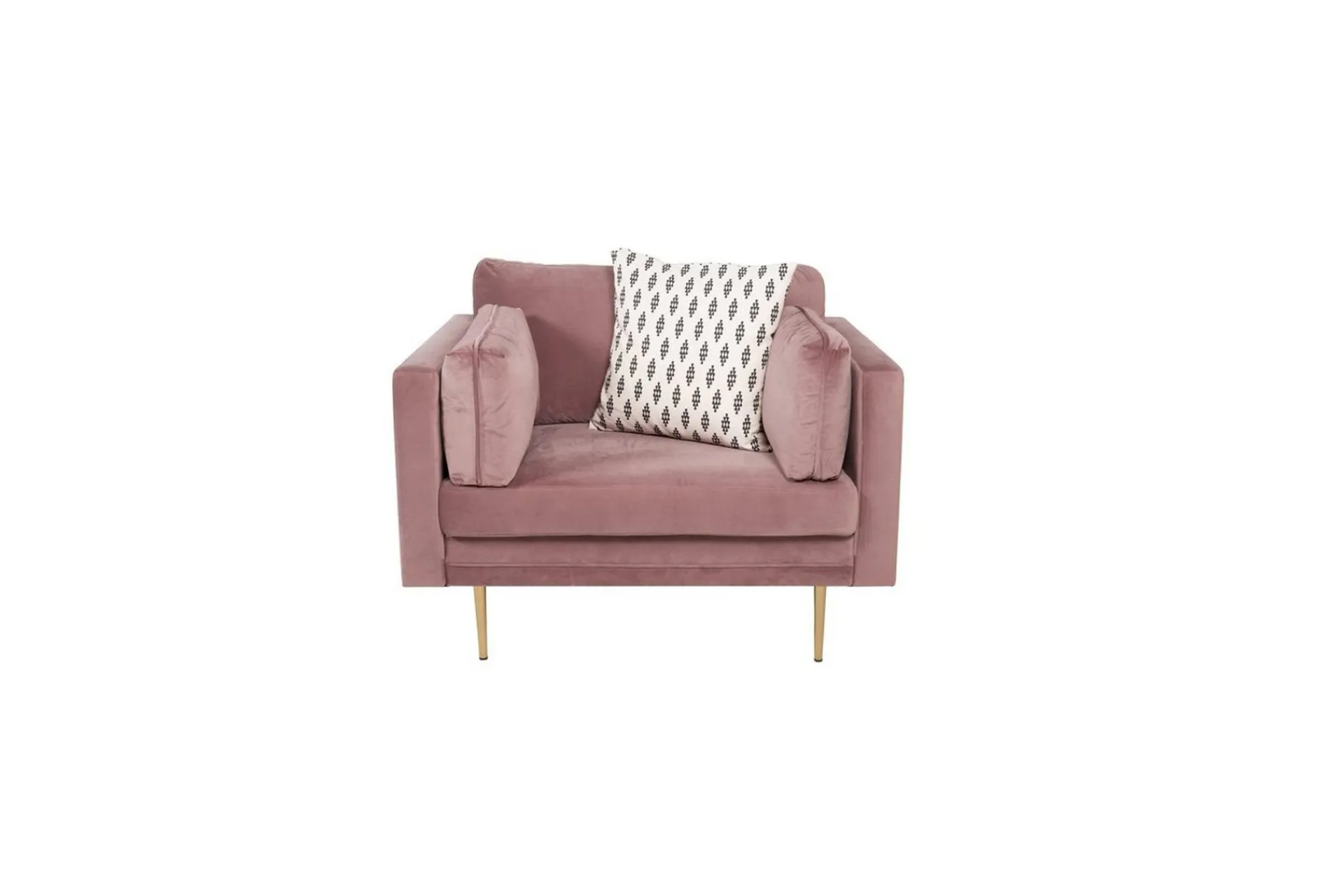 Venture Home Lenestol Boom Fløyel Rosa