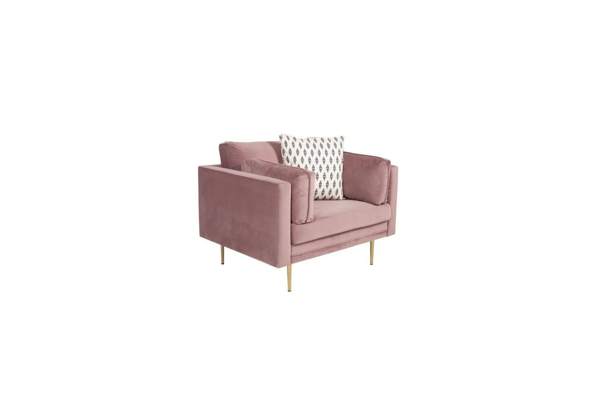 Venture Home Lenestol Boom Fløyel Rosa