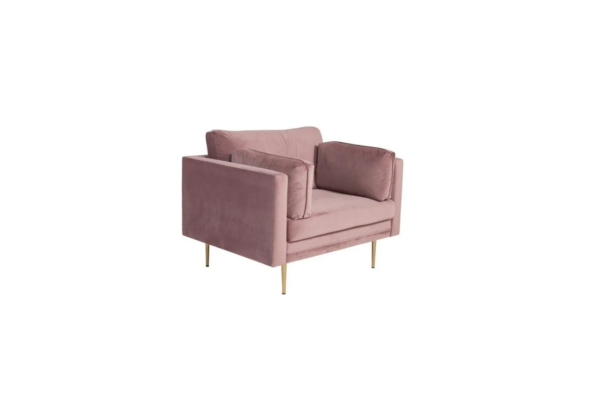 Venture Home Lenestol Boom Fløyel Rosa