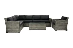 Utelenestoler|Loungestol Ute-Lenestol GENEVA med pute 78x75x78cm grå Grey