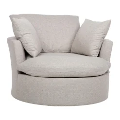 Utelenestoler|Loungemøbler Salg-Lenestol HOME4YOU Fluffy svingbar 110x105x65/86 cm Lys grå