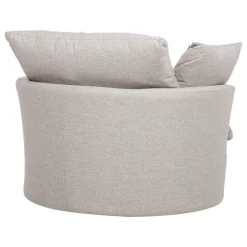 Utelenestoler|Loungemøbler Salg-Lenestol HOME4YOU Fluffy svingbar 110x105x65/86 cm Lys grå