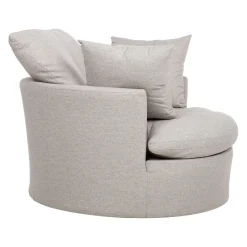 Utelenestoler|Loungemøbler Salg-Lenestol HOME4YOU Fluffy svingbar 110x105x65/86 cm Lys grå
