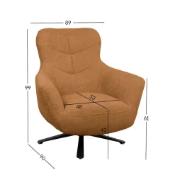 Lenestoler-Lenestol HOME4YOU Helga 150x40xh80 cm, melamin eik karamell