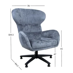 Lenestoler-Lenestol HOME4YOU Karolina 180x40xh76 cm, eik Grå