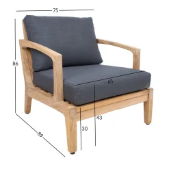 Utelenestoler|Loungemøbler Salg-Lenestol HOME4YOU Maldive teak brun