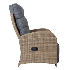 Posisjonsstol-Lenestol HOME4YOU Moor 150x40xh74 cm, melamin med eikebark brun