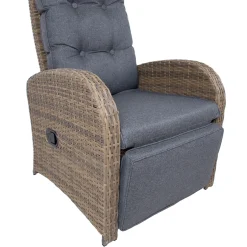 Posisjonsstol-Lenestol HOME4YOU Moor 150x40xh74 cm, melamin med eikebark brun