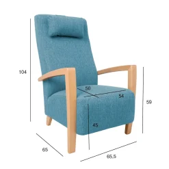 Lenestol HOME4YOU Venla 80x40xh90 cm, svart