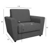 Lenestoler-Lenestol-seng HOME4YOU Vesper 120x40xh75 cm, melamin med eikebark