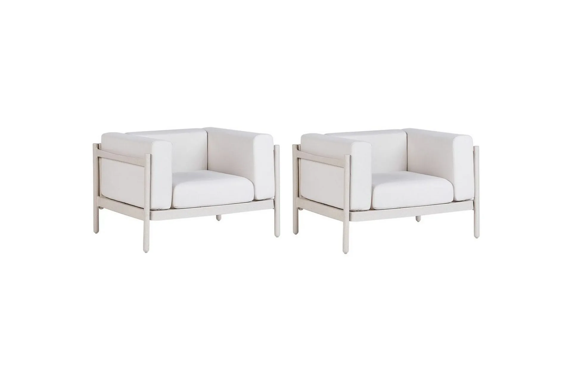 Utelenestoler|Loungestol Ute-Lenestolsett for 2 Ferretti Beige