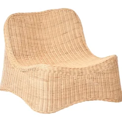 Utelenestoler|Loungestol Ute-Lenestol utendørs med fotskammel Aigani rotting Naturlig/beige