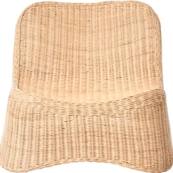 Utelenestoler|Loungestol Ute-Lenestol utendørs med fotskammel Aigani rotting Naturlig/beige