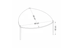 Sofabord-Lenny Sofabord 90 cm Valnöt