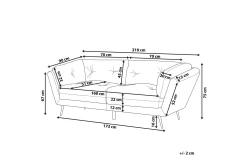Velour Sofa & Fløyel Sofa-Lenvik 3-seters Sofa Grønn