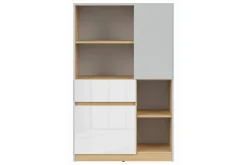 Bokhylle-Leokkol Bokhylle 80 cm Hvit,Tre/Natur
