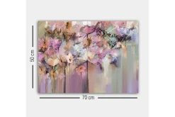 Lerretsbilde - Abstrakt blomsterkomposisjon i myke pastellfarger