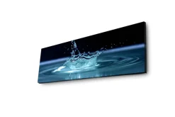 Lerretsbilde med LED-belysning 30x90 cm - Vannsprut som skaper en elegant krusning på overflaten