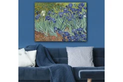 Lerretsbilder|Lerretsbilder-Lerretsbilde 70x100 cm - Fargerik samling av irisblomster i forskjellige blånyanser Flerfärgad