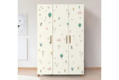Garderober & Garderobesystem-Leva Garderobe 120x189 cm Brun/Hvit Brun/Hvit/Grønn