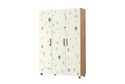 Garderober & Garderobesystem-Leva Garderobe 120x189 cm Brun/Hvit Brun/Hvit/Grønn