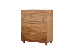 Entrekommode|Kommode-Leva Kommode 80x95 cm Brun Brun/Oransje