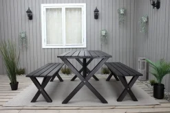 Benker-Lietinna Utebenk 180 cm Svart