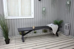 Benker-Lietinna Utebenk 180 cm Svart