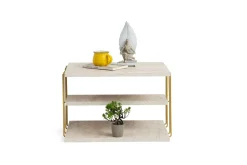 Avlastningsbord-Lifon Sidebord 50 cm Gull,Marmor