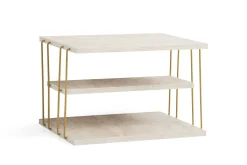 Avlastningsbord-Lifon Sidebord 50 cm Gull,Marmor