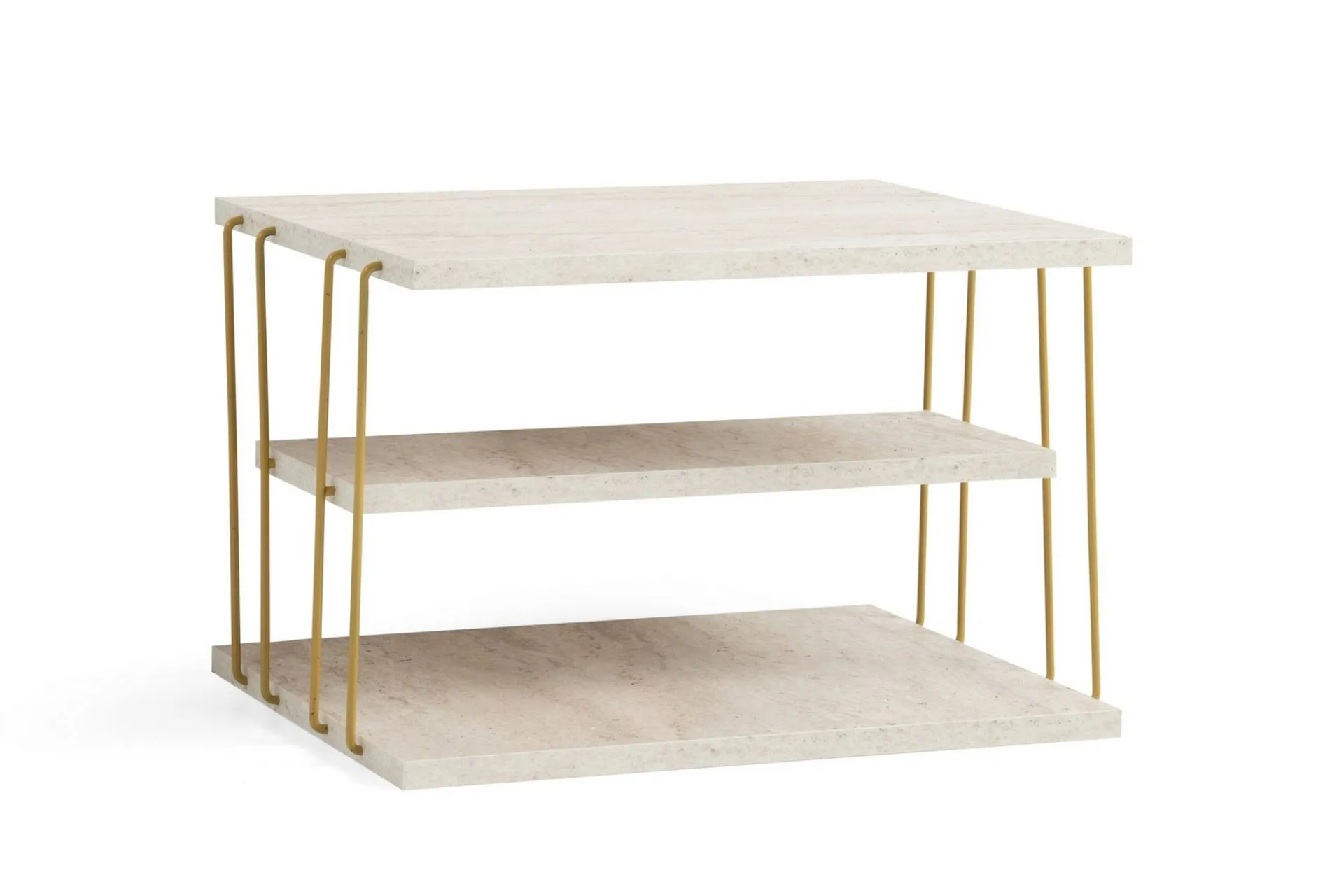 Avlastningsbord-Lifon Sidebord 50 cm Gull,Marmor
