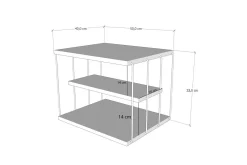 Avlastningsbord-Lifon Sidebord 50 cm Gull,Marmor